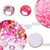 RODAKY Resin Rhinestones Kits 2/3/4/5mm Flatback Jelly Rhinestones Bulk Bedazzling Crystal Gems Beads Stone for Manicure DIY Crafts Mugs Bottles Tumblers Clothes Face Makeup (Pink) view 4