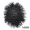 Afro Mens Toupee African American Mens Unit Toupee for Black Men Hair Replacement System European Men Hairpiece Kinky Curly Mens Toupee Hair System (6X9"-14MM WAVE, 1# JET BLACK -110% Light to Medium Density) view 2