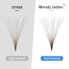 Premade Brown Eyelash Extension 500 Fans Handmade Loose Volume Lashes 10D Pre-made Fans 0.07mm C/D Curl 13-20mm Mixed Volume Eyelash Extensions (500PCS-10D-0.07-D, 13-20mm MIXED) view 2