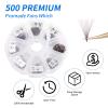 Premade Brown Eyelash Extension 500 Fans Handmade Loose Volume Lashes 10D Pre-made Fans 0.07mm C/D Curl 13-20mm Mixed Volume Eyelash Extensions (500PCS-10D-0.07-D, 13-20mm MIXED) view 3