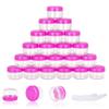 25PCS 5 Gram Sample Containers, 5ml Empty Jars with Lids, Small Cosmetic Containers, Mini Sample Jars with 2PCS Mini Spatulas for Make Up, Oils, Lotion, Powder, Paint, Jewelry, Lip Balms(Pink Lid) view 1