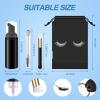 Homicozy 40 Pcs Lash Shampoo Bottle Brushes & Dispensers Set - 10 Pcs Lash Brushes, Tubes & Aftercare Bag for Clients, Women, Girls (Black) view 2
