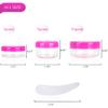 200PCS 3 Gram Sample Containers, 3ml Empty Jars with Lids, Small Cosmetic Containers, Mini Sample Jars with 16PCS Mini Spatulas for Make Up, Oils, Lotion, Powder, Paint, Jewelry, Lip Balms(Pink Lid) view 2