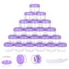 25PCS 5 Gram Sample Containers, 5ml Empty Jars with Lids, Small Cosmetic Containers, Mini Sample Jars with 2PCS Mini Spatulas for Make Up, Oils, Lotion, Powder, Paint, Jewelry, Lip Balms(Purple Lid) view 1