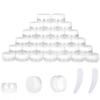 25PCS 10 Gram Sample Containers, 10ml Empty Jars with Lids, Small Cosmetic Containers, Mini Sample Jars with 2PCS Mini Spatulas for Make Up, Oils, Lotion, Powder, Paint, Jewelry, Lip Balms(White Lid) view 1