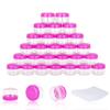 200PCS 5 Gram Sample Containers, 5ml Empty Jars with Lids, Small Cosmetic Containers, Mini Sample Jars with 16PCS Mini Spatulas for Make Up, Oils, Lotion, Powder, Paint, Jewelry, Lip Balms(Pink Lid) view 1