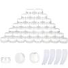 100PCS 10 Gram Sample Containers, 10ml Empty Jars with Lids, Small Cosmetic Containers, Mini Sample Jars with 8PCS Mini Spatulas for Make Up, Oils, Lotion, Powder, Paint, Jewelry, Lip Balms(White Lid) view 1