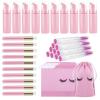 homicozy 40 Pcs Lash Shampoo Bottle Brushes Set, 10 Pcs Lash Shampoo Brushes, 10 Pcs Lash Brushes Tubes, 10 Pcs Eyelash Shampoo Dispensers, 10 Pcs Lash Aftercare Bag for Clients, Women,Girls (Pink) view 1