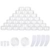 100PCS 3 Gram Sample Containers, 3ml Empty Jars with Lids, Small Cosmetic Containers, Mini Sample Jars with 8PCS Mini Spatulas for Make Up, Oils, Lotion, Powder, Paint, Jewelry, Lip Balms(Clear Lid) view 1