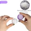 25PCS 10 Gram Sample Containers, 10ml Empty Jars with Lids, Small Cosmetic Containers, Mini Sample Jars with 2PCS Mini Spatulas for Make Up, Oils, Lotion, Powder, Paint, Jewelry, Lip Balms(Purple Lid) view 3