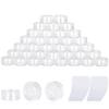 200PCS 3 Gram Sample Containers, 3ml Empty Jars with Lids, Small Cosmetic Containers, Mini Sample Jars with 16PCS Mini Spatulas for Make Up, Oils, Lotion, Powder, Paint, Jewelry, Lip Balms(Clear Lid) view 1