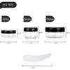 100PCS 10 Gram Sample Containers,10ml Empty Jars with Lids, Small Cosmetic Containers, Mini Sample Jars with 8PCS Mini Spatulas for Make Up, Oils, Lotion, Powder, Paint, Jewelry, Lip Balms(Black Lid) view 2