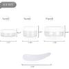 100PCS 5 Gram Sample Containers, 5ml Empty Jars with Lids, Small Cosmetic Containers, Mini Sample Jars with 8PCS Mini Spatulas for Make Up, Oils, Lotion, Powder, Paint, Jewelry, Lip Balms(White Lid) view 2