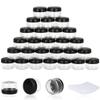 200PCS 5 Gram Sample Containers, 5ml Empty Jars with Lids, Small Cosmetic Containers, Mini Sample Jars with 16PCS Mini Spatulas for Make Up, Oils, Lotion, Powder, Paint, Jewelry, Lip Balms(Black Lid) view 1