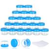 200PCS 5 Gram Sample Containers,5ml Empty Jars with Lids, Small Cosmetic Containers, Mini Sample Jars with 16PCS Mini Spatulas for Make Up, Oils, Lotion, Powder, Paint, Jewelry, Lip Balms(Blue Lid) view 1