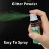 Go Ho Hair and Body Glitter Spray,Festival Glitter Dry Powder Makeup for Clothes,Green Glitter Spray Loose Sparkle Powder,Holographic Ultra Fine Glitter,St Patricks Day Accessories,10g view 2