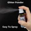 Go Ho Hair and Body Glitter Spray,Silver Glitter Spray Dry Powder Makeup for Clothes,Festival Loose Sparkle Powder,Holographic Ultra Fine Resin Glitters for Crafts,10g view 2