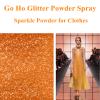 Go Ho UV Orange Hair and Body Glitter Spray, Festival UV Effect Glitter Powder Makeup for Hair/Body/Clothes,Dry Powder Spray Loose Sparkle Makeup,10g view 3