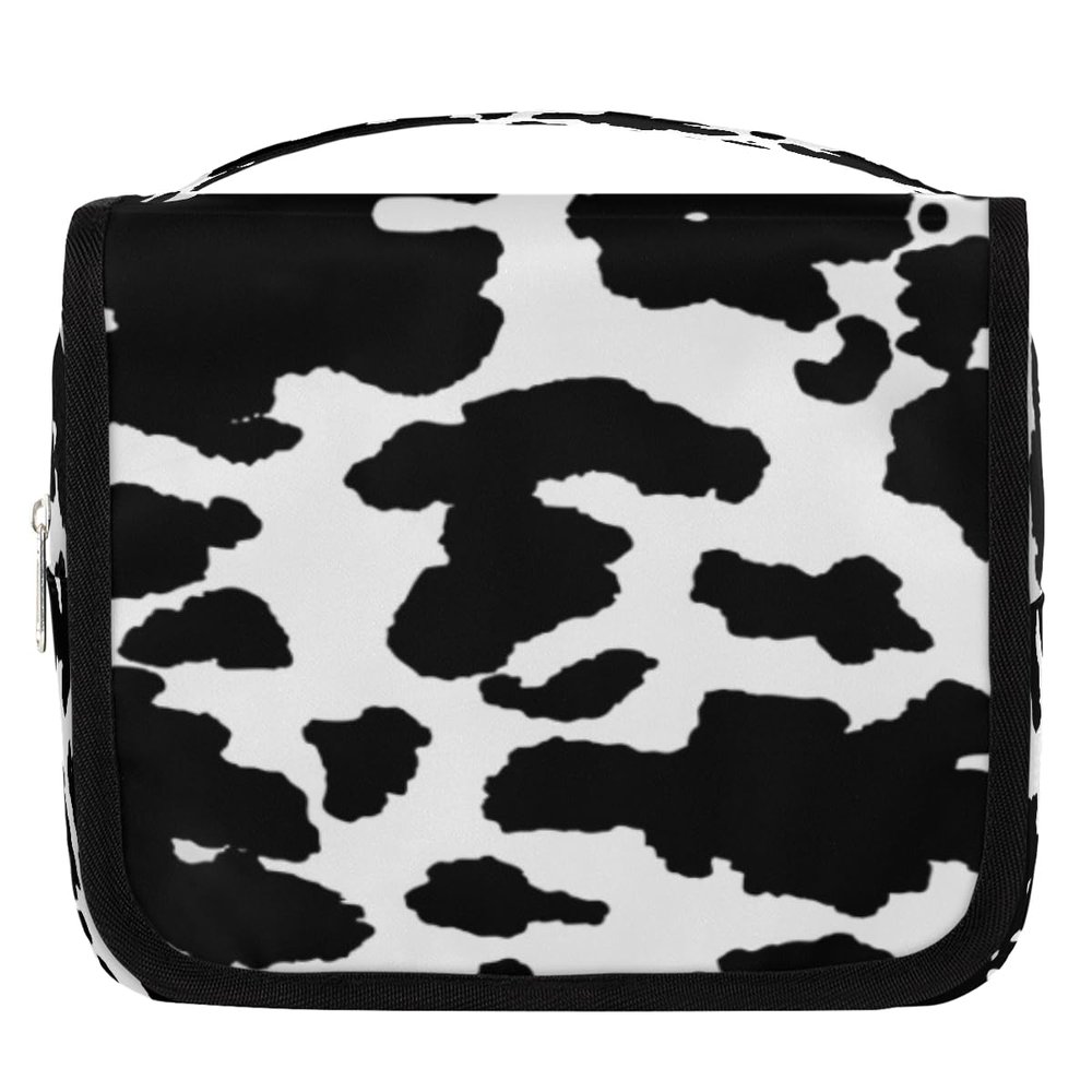 DJYQBFA Animal Cow Print Toiletry Bag Hanging Toiletry Bag Makeup Cosmetic Bag Travel Organizer Case for Women Men