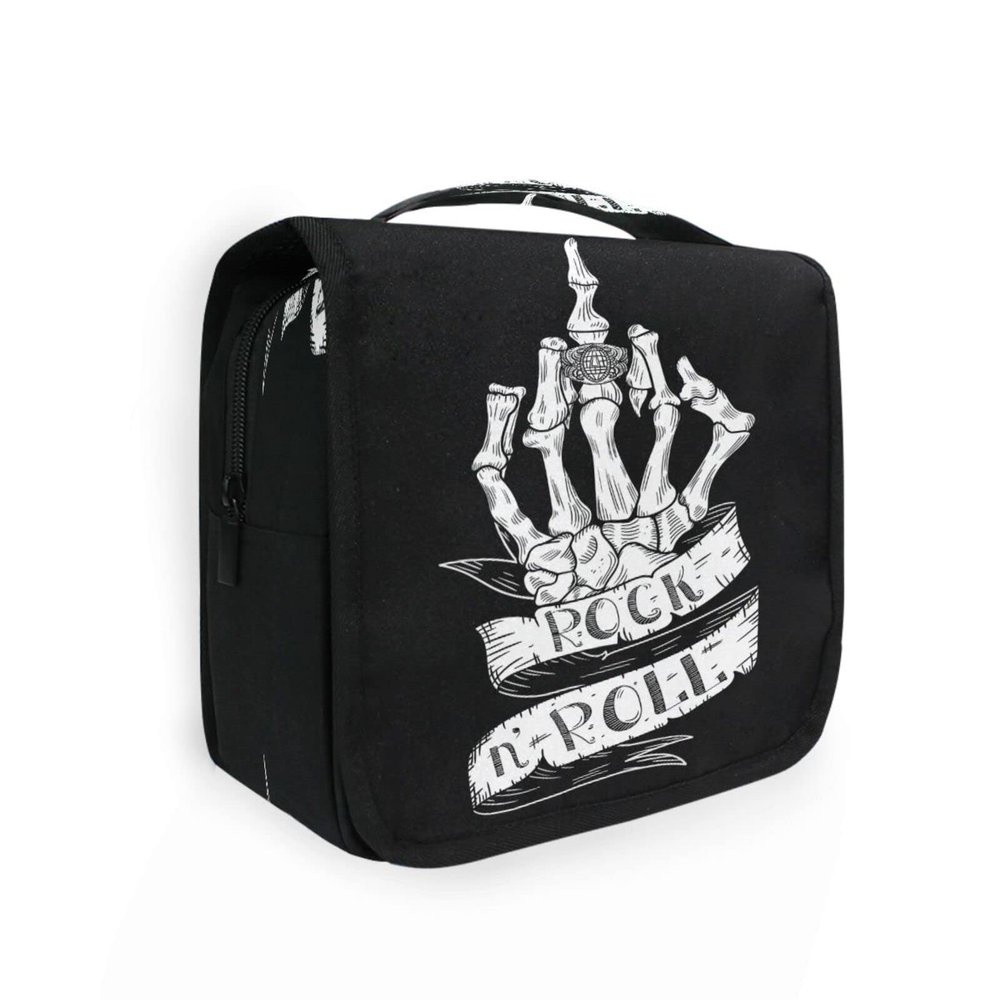 DJYQBFA Skeleton Hand Toiletry Bag Hanging Toiletry Bag Makeup Cosmetic Bag Travel Organizer Case for Women Men