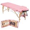 Massage Table, Portable Massage Bed Spa Bed Massage Therapy Table, 2 Fold Salon Bed 84 Inch Height Adjustable Professional Folding Salon Bed Face Cradle Bed Tattoo Bed (Pink) view 1