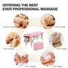 Massage Table, Portable Massage Bed Spa Bed Massage Therapy Table, 2 Fold Salon Bed 84 Inch Height Adjustable Professional Folding Salon Bed Face Cradle Bed Tattoo Bed (Pink) view 2