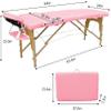 Massage Table, Portable Massage Bed Spa Bed Massage Therapy Table, 2 Fold Salon Bed 84 Inch Height Adjustable Professional Folding Salon Bed Face Cradle Bed Tattoo Bed (Pink) view 4