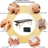 Massage Table, Portable Massage Bed Spa Bed Massage Therapy Table, 2 Fold Salon Bed 84 Inch Height Adjustable Professional Folding Salon Bed Face Cradle Bed Tattoo Bed (Black) view 2