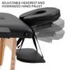 Massage Table, Portable Massage Bed Spa Bed Massage Therapy Table, 2 Fold Salon Bed 84 Inch Height Adjustable Professional Folding Salon Bed Face Cradle Bed Tattoo Bed (Black) view 4