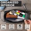 Leather Toiletry Bag  Stylish & Durable Ditty Kit with Water Resistant Lining  Travel Shaving Kit Organizer for Bathroom & Overnight Trips - Great Gift for Men & Women view 4