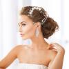 Uonlytech Wedding Hair Vine and Flowers Elegant Bridal Hair Comb Accessories for Women Handmade Headband for Wedding Party and Special Occasions view 2