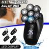 Head Shavers for Bald Men, 5 In 1 Mens Rechargeable Bald Head Electric Shaver 7 Floating Heads Beard Nose Ear Hair Trimmer Razor Clipper Facial Brush (Color : Package B) view 4