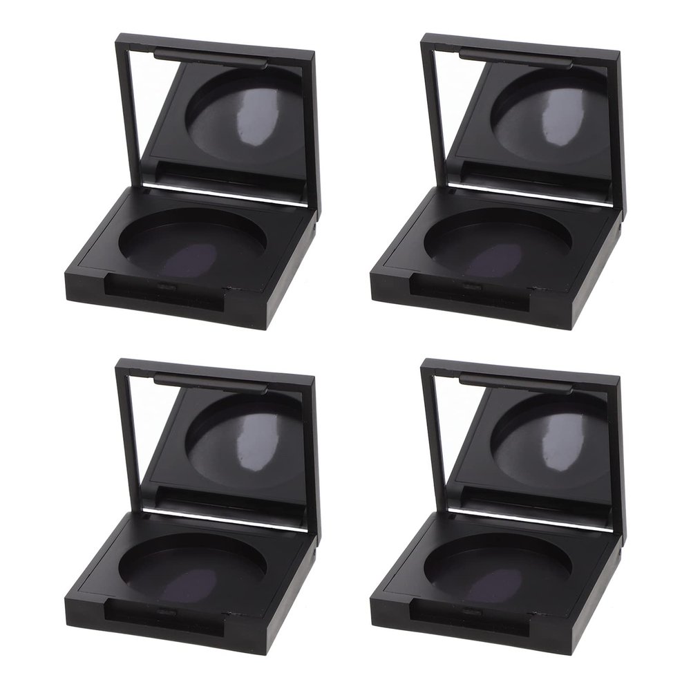 minkissy 4pcs Eyeshadow Containers Refillable Makeup Case for Custom Blends for Travel for Creams and Powders