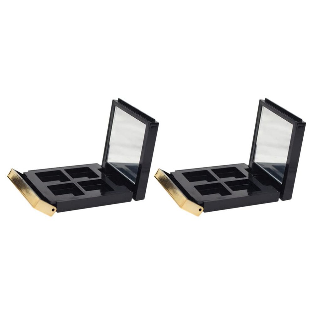 minkissy 2pcs Trimmed Eyeshadow Storage Cases Empty Cosmetic Palette Containers for Makeup and Compact Design for Travel and Daily Use