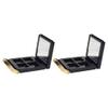 minkissy 2pcs Trimmed Eyeshadow Storage Cases Empty Cosmetic Palette Containers for Makeup and Compact Design for Travel and Daily Use view 1