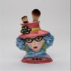 Cosmos Gifts Lady Blue Hair Makeup Brush Holder/Vase, 4 1/2" x 3 1/4" x 6"H, Multi-Colored view 2