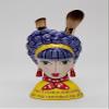 Cosmos Gifts Lady Purple Hair Makeup Brush Holder/Vase, 3 1/2" x 3 1/8" x 6 1/4" H, Multi-Colored view 2
