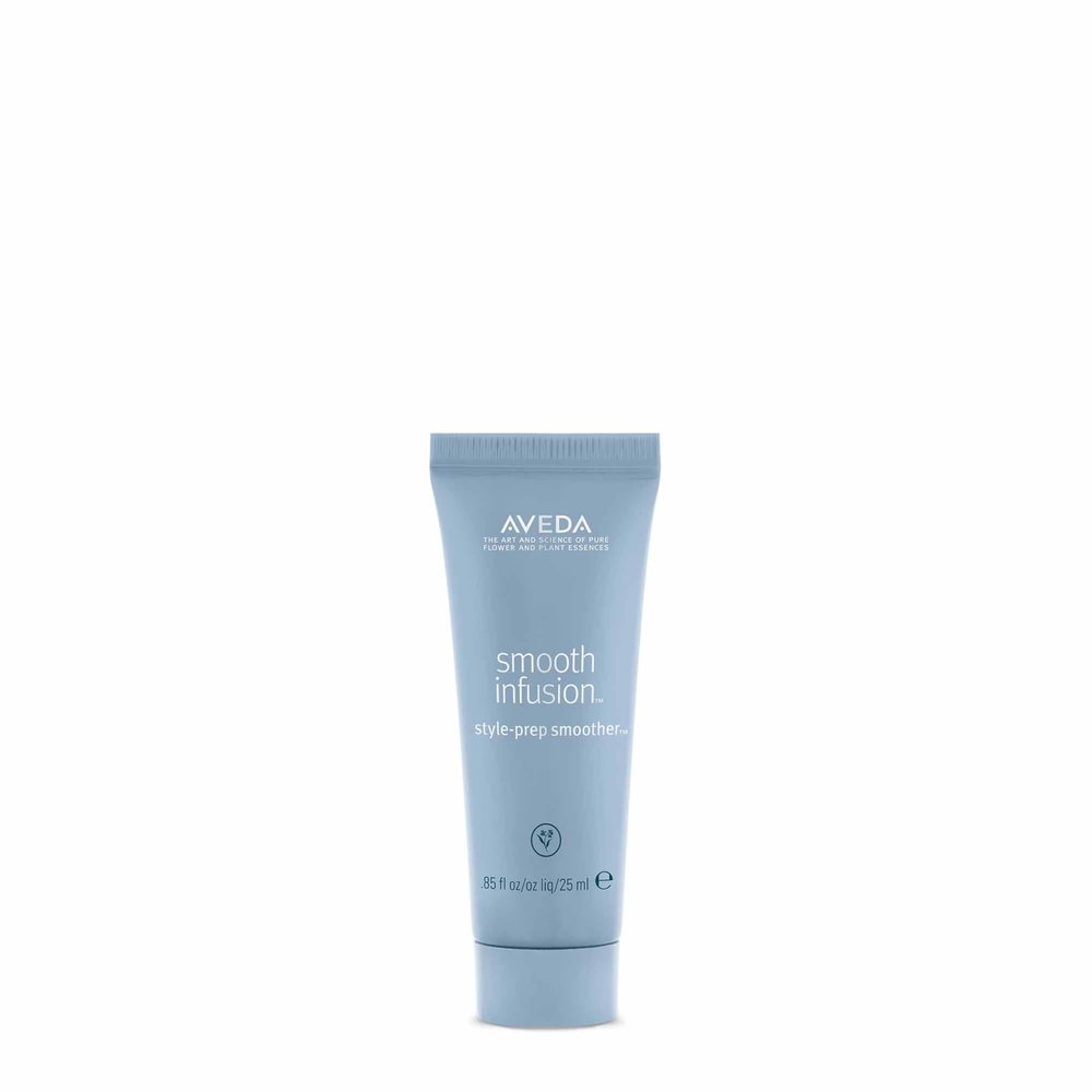 Aveda Smooth Infusion Style-Prep Smoother | Leave-In Anti-Frizz Serum | 72-Hour Frizz Defense & Control | Heat Protectant | 98% Naturally Derived*, 0.85 Fl Oz
