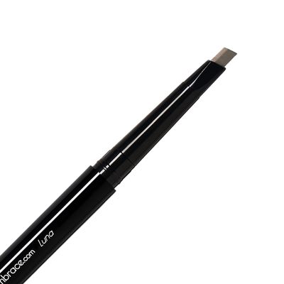Eye Embrace Luna: Light Brown-Gray Eyebrow Pencil  Waterproof, Double-Ended Automatic Angled Tip & Spoolie Brush, Cruelty-Free