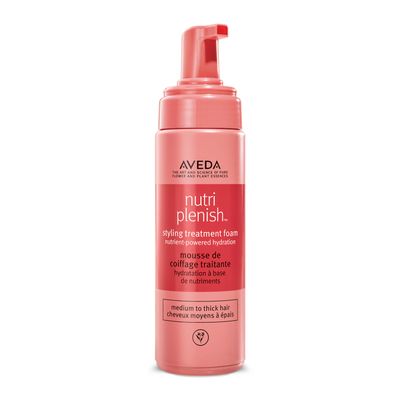 Aveda Nutriplenish Styling Treatment Foam | Soft Hold Styling Foam for Medium to Thick Hair | Hydrates and Nourishes | 94% Naturally Derived*, 6.7 Fl Oz