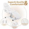 OmySalon Hydraulic Tattoo Chair Esthetician Bed, Multi-Purpose 3-Section Facial Bed Table, Adjustable Beauty Salon Spa Massage Beauty Equipment, White view 3