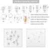 202 Pcs Hair Jewelry for Women Braids, Locs Jewelry Dreadlocks Beads Braid Rings Hair Cuffs Shells Heart Butterfly Pendants Hair Clips for Dreadlock Accessories (Silver) view 3