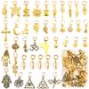 40 Pcs Locs Hair Jewelry Braids Hair Clips Adjustable Hair Cuffs African Style Dreadlocks Hair Beads Butterfly Shell DIY Hair Pendant Charms Hair Decoration for Locs Accessories (Gold and Bronze) view 1