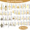 40 Pcs Locs Hair Jewelry Braids Hair Clips Adjustable Hair Cuffs African Style Dreadlocks Hair Beads Butterfly Shell DIY Hair Pendant Charms Hair Decoration for Locs Accessories (Gold and Bronze) view 2