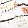 40 Pcs Locs Hair Jewelry Braids Hair Clips Adjustable Hair Cuffs African Style Dreadlocks Hair Beads Butterfly Shell DIY Hair Pendant Charms Hair Decoration for Locs Accessories (Gold and Bronze) view 4