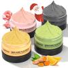 SHVYOG 4Pcs Face Mask Set - Turmeric Clay Mask, Vitamin C, Green Tea, Rose, Dead Sea Mud Mask, Skin Care Mask for Deep Cleansing, Refining Pores, Stocking Stuffers for Women, Gifts for Women- 240g view 1