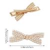 10 Pcs Pearl Bow Hair Clips Duckbill Hair Claw Clips Gold Metal Hair Clip Elegant Cute Hair Pins Hair Accessories Headwear Styling Tools Gifts for Little Girls Women view 2