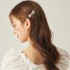 10 Pcs Pearl Bow Hair Clips Duckbill Hair Claw Clips Gold Metal Hair Clip Elegant Cute Hair Pins Hair Accessories Headwear Styling Tools Gifts for Little Girls Women view 3