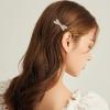 10 Pcs Pearl Bow Hair Clips Duckbill Hair Claw Clips Gold Metal Hair Clip Elegant Cute Hair Pins Hair Accessories Headwear Styling Tools Gifts for Little Girls Women view 4