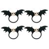 Beaupretty 4pcs Halloween Skeleton Bat Hair Scrunchies for Girls Elastic Hair Ties Gothic Design Comfortable and Bands for Daily Use and Special Occasions view 1